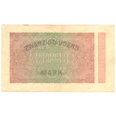 Банкнота 20000 марок 1923 года Германия (вид 2)