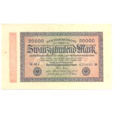 Банкнота 20000 марок 1923 года Германия