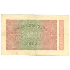 Банкнота 20000 марок 1923 года Германия (вид 2)