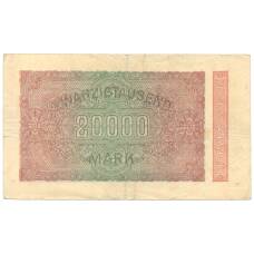 Банкнота 20000 марок 1923 года Германия (вид 2)