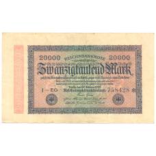 Банкнота 20000 марок 1923 года Германия