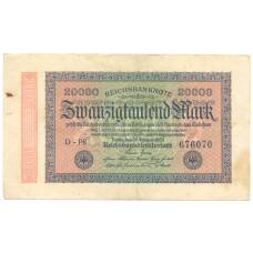 Банкнота 20000 марок 1923 года Германия