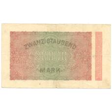 Банкнота 20000 марок 1923 года Германия (вид 2)