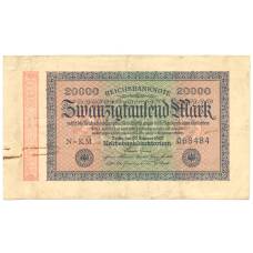 Банкнота 20000 марок 1923 года Германия