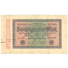 Банкнота 20000 марок 1923 года Германия (аверс)