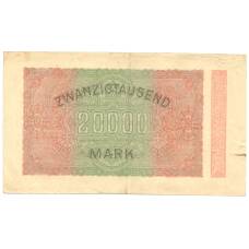Банкнота 20000 марок 1923 года Германия (вид 2)