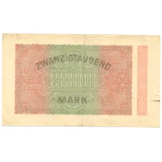Банкнота 20000 марок 1923 года Германия (реверс)