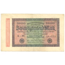 Банкнота 20000 марок 1923 года Германия (аверс)