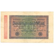 Банкнота 20000 марок 1923 года Германия