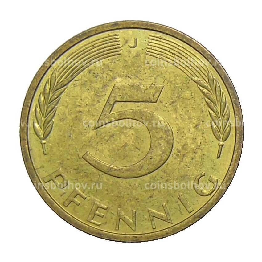 Монета 5 пфеннигов 1971 года J Германия (вид 2)