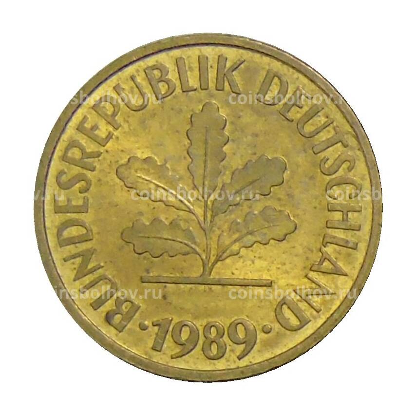 Монета 5 пфеннигов 1989 года G Германия