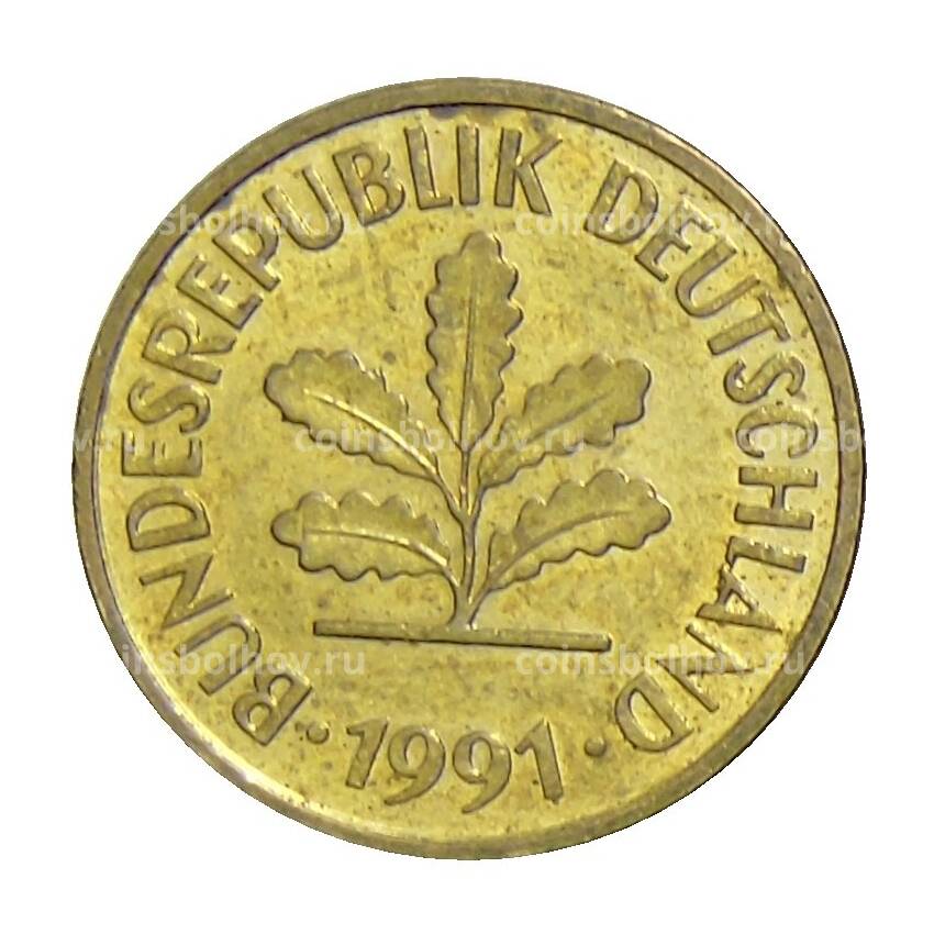 Монета 5 пфеннигов 1991 года G Германия