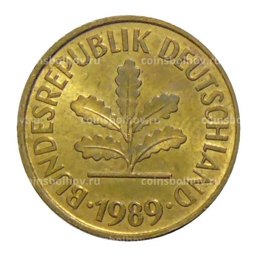 Монета 5 пфеннигов 1989 года F Германия