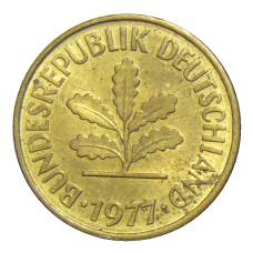 Монета 5 пфеннигов 1977 года F Германия (аверс)