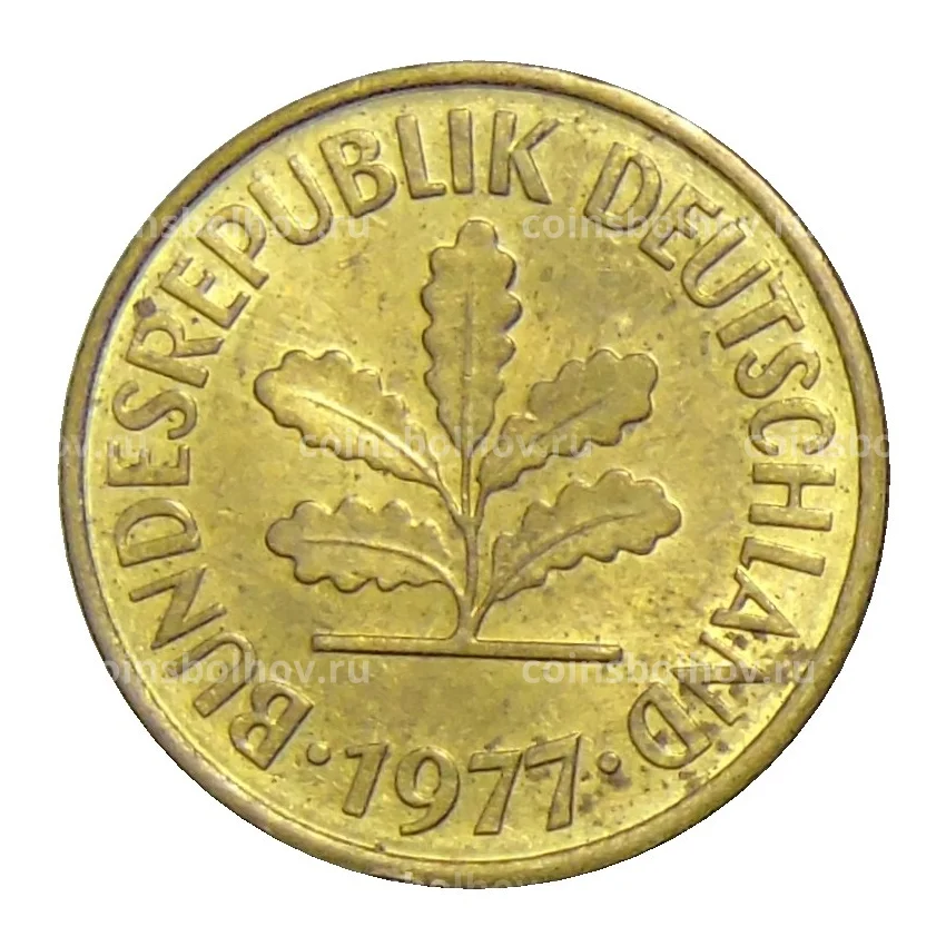 Монета 5 пфеннигов 1977 года F Германия
