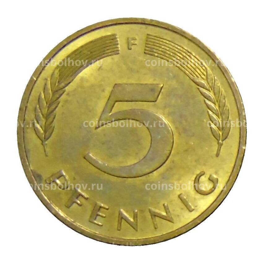 Монета 5 пфеннигов 1991 года F Германия (вид 2)