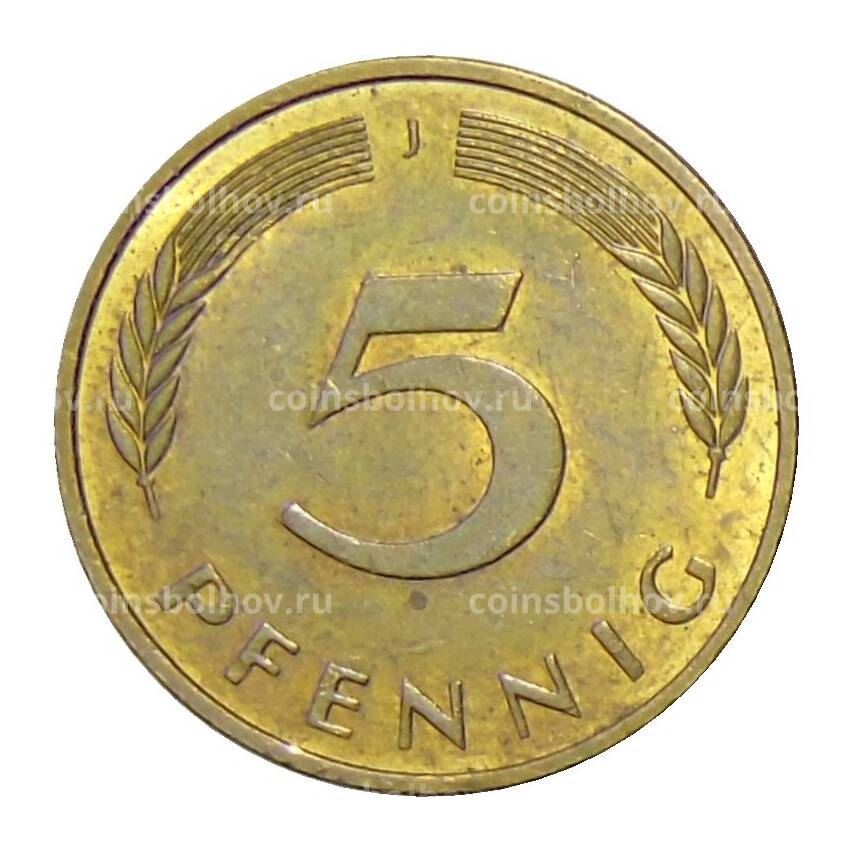 Монета 5 пфеннигов 1988 года J Германия (вид 2)