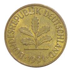 Монета 5 пфеннигов 1991 года G Германия (аверс)