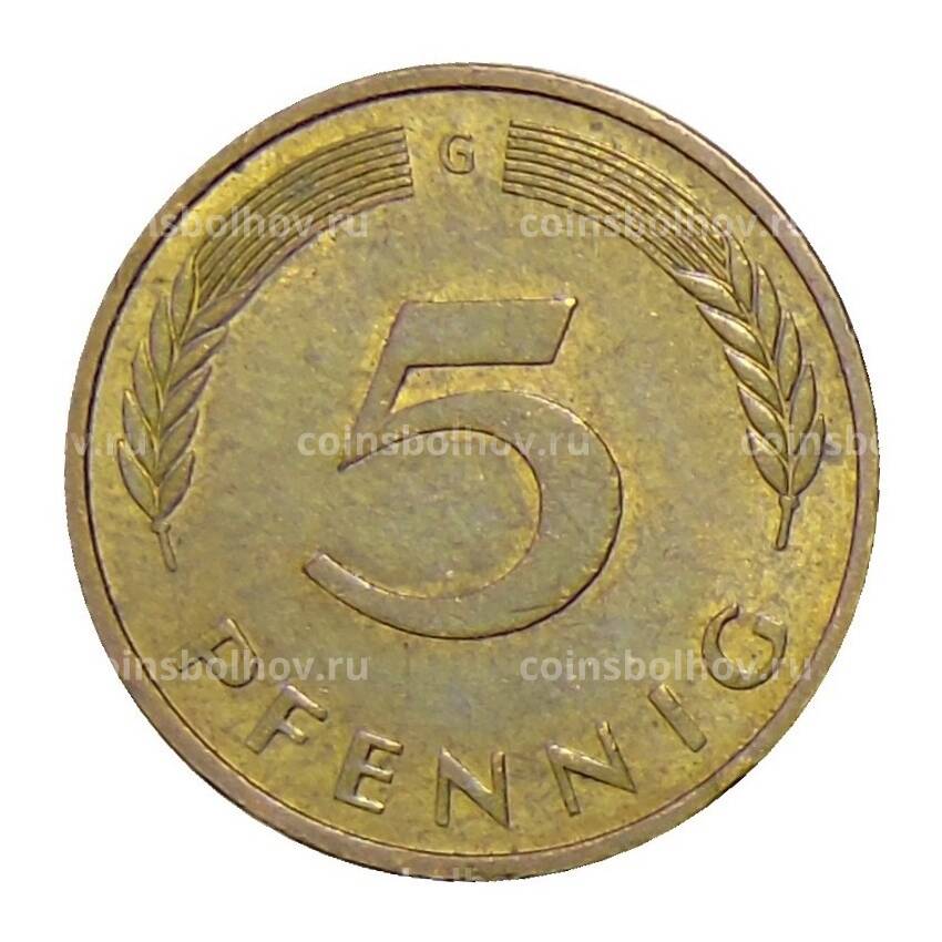 Монета 5 пфеннигов 1991 года G Германия (вид 2)