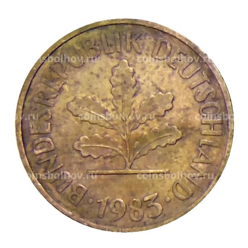 Монета 5 пфеннигов 1983 года J Германия