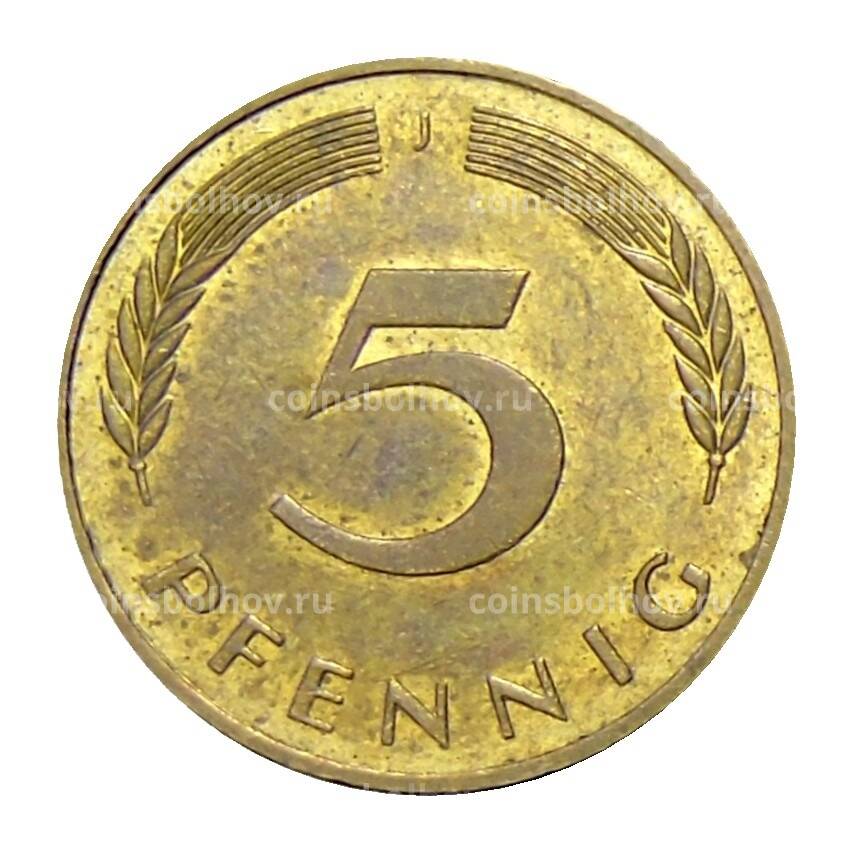 Монета 5 пфеннигов 1986 года J Германия (вид 2)