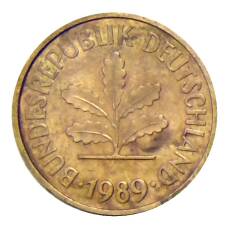 Монета 5 пфеннигов 1989 года J Германия (аверс)