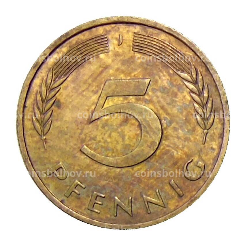 Монета 5 пфеннигов 1991 года J Германия (вид 2)
