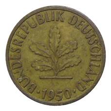 Монета 5 пфеннигов 1950 года J Германия (аверс)