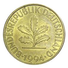 Монета 10 пфеннигов 1994 года F Германия (аверс)