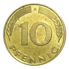 Монета 10 пфеннигов 1990 года A Германия (реверс)