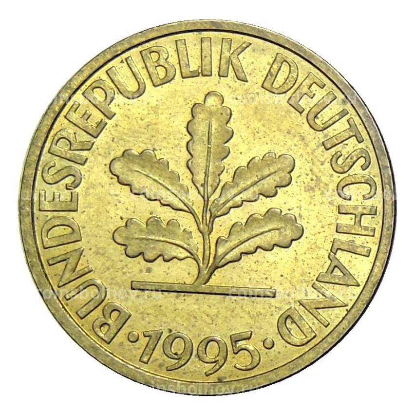 Монета 10 пфеннигов 1995 года G Германия