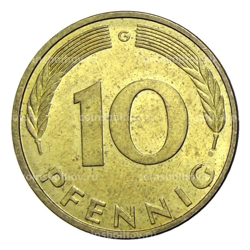 Монета 10 пфеннигов 1995 года G Германия (вид 2)