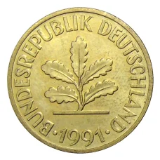 Монета 10 пфеннигов 1991 года G Германия (аверс)