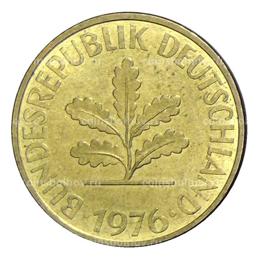 Монета 10 пфеннигов 1976 года J Германия