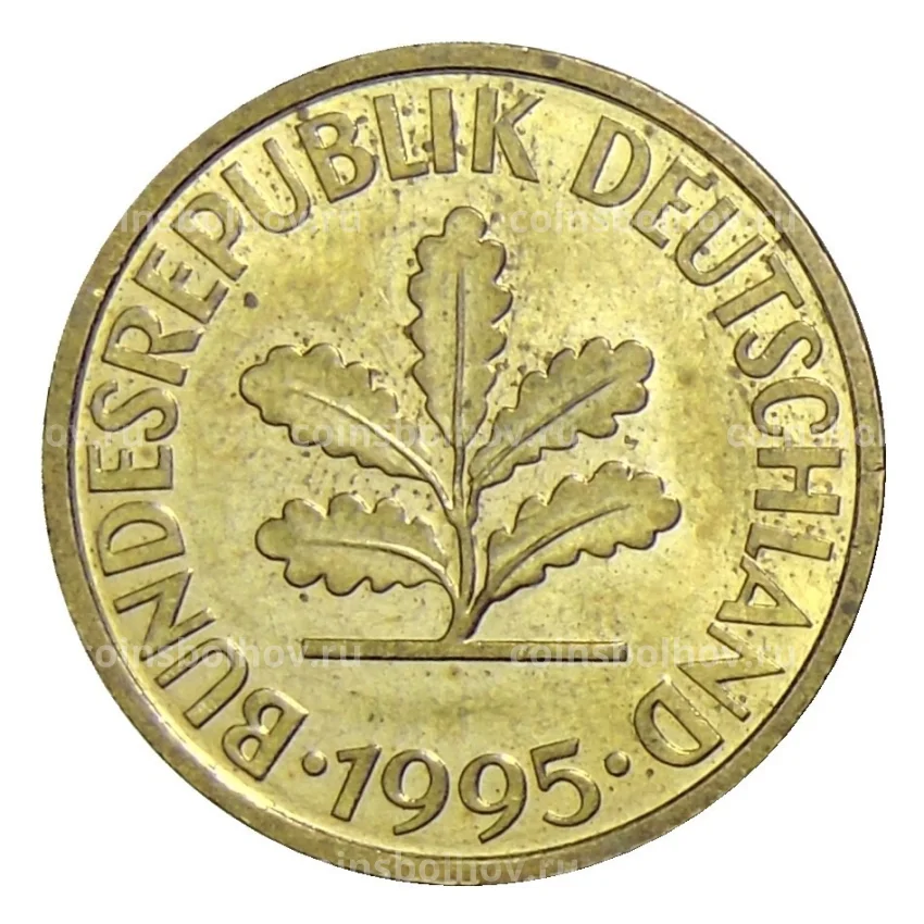 Монета 10 пфеннигов 1995 года D Германия