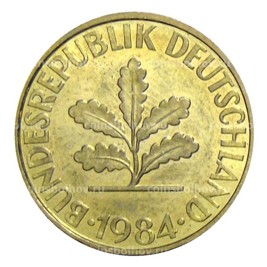 Монета 10 пфеннигов 1984 года J Германия