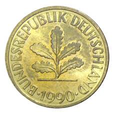 Монета 10 пфеннигов 1990 года D Германия (аверс)