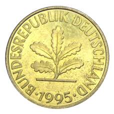Монета 10 пфеннигов 1995 года J Германия (аверс)