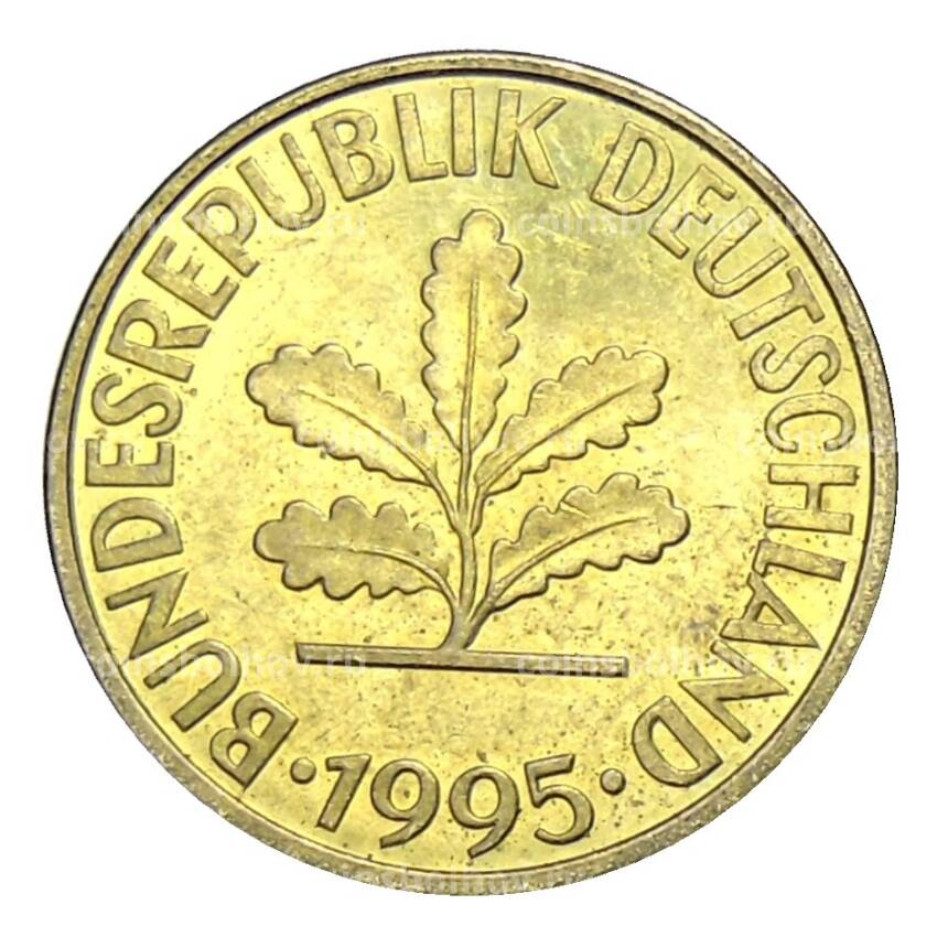 Монета 10 пфеннигов 1995 года J Германия
