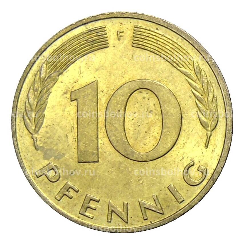 Монета 10 пфеннигов 1991 года F Германия (вид 2)