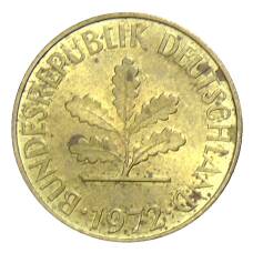 Монета 10 пфеннигов 1972 года G Германия (аверс)
