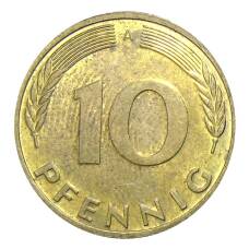 Монета 10 пфеннигов 1991 года A Германия (реверс)