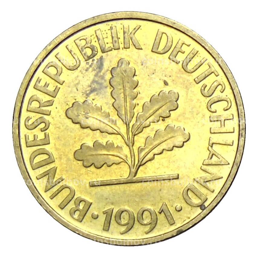 Монета 10 пфеннигов 1991 года A Германия