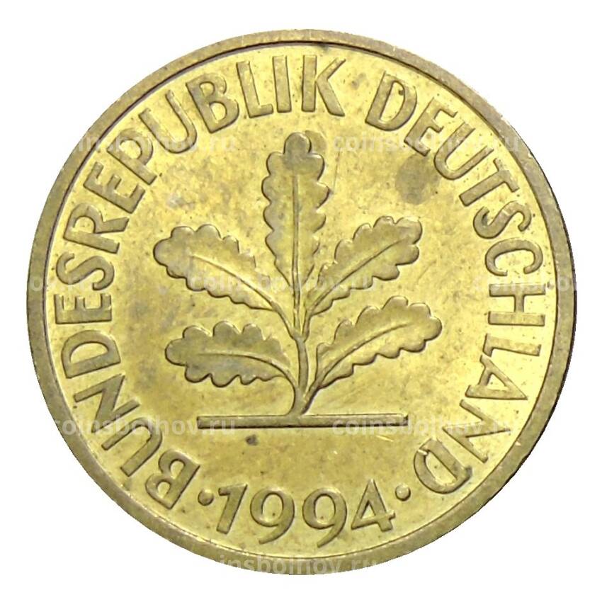Монета 10 пфеннигов 1994 года J Германия