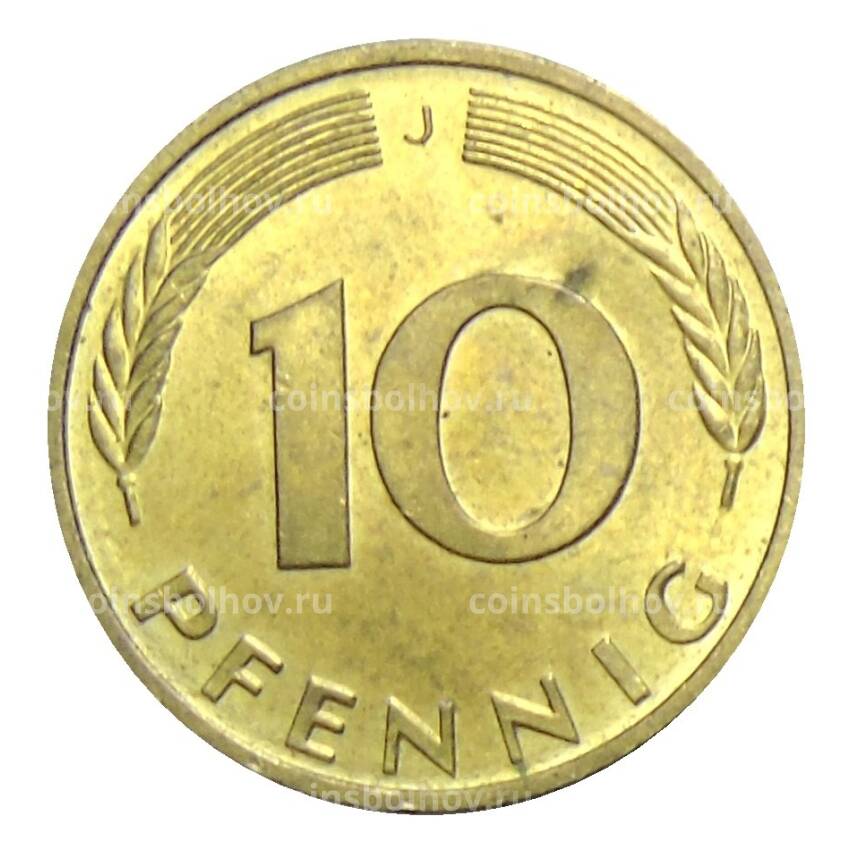 Монета 10 пфеннигов 1994 года J Германия (вид 2)