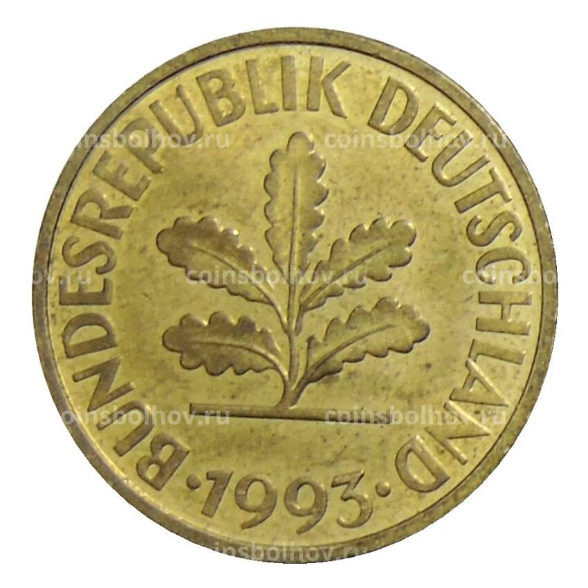 Монета 10 пфеннигов 1993 года J Германия