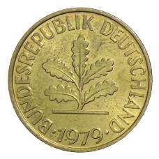 Монета 10 пфеннигов 1979 года G Германия (аверс)