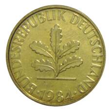 Монета 10 пфеннигов 1984 года J Германия (аверс)