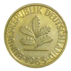 Монета 10 пфеннигов 1985 года D Германия (аверс)