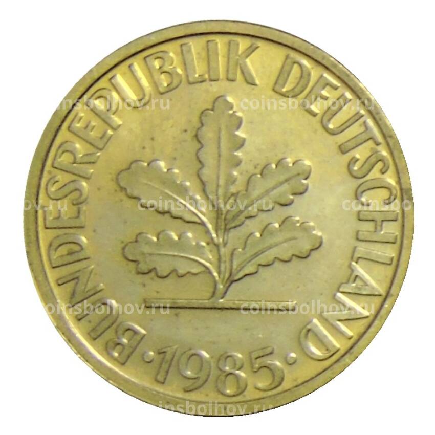 Монета 10 пфеннигов 1985 года D Германия